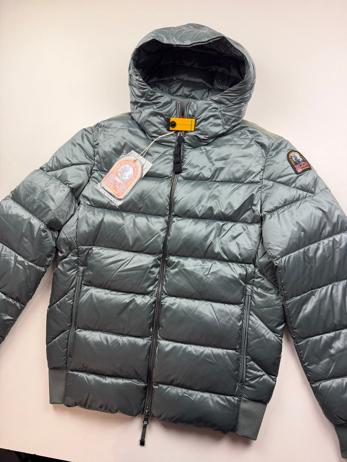 Doudoune à capuche Parajumpers Pharrell – Taille S – Vert bleuté