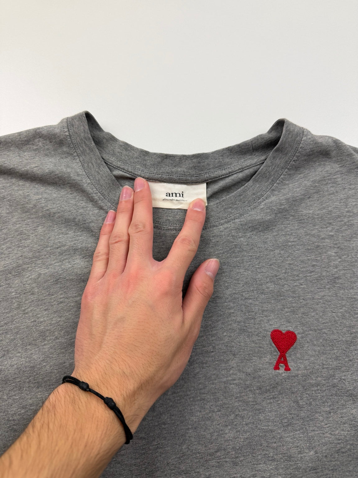 T-shirt AMI Ami de Cœur – Taille L – Gris chiné