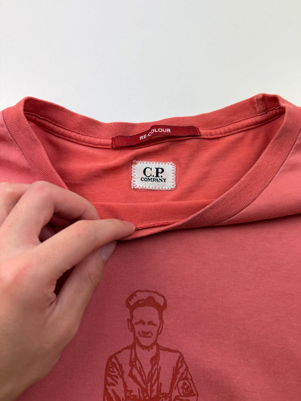 T-shirt C.P. Company Sailor – Taille L – Rouge corail