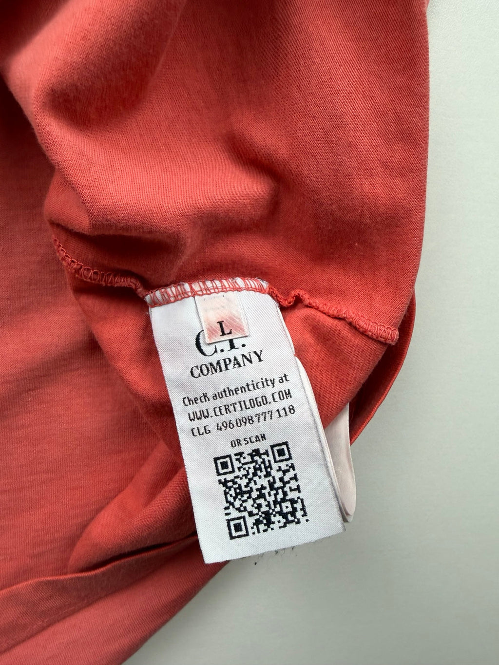 T-shirt C.P. Company Sailor – Taille L – Rouge corail