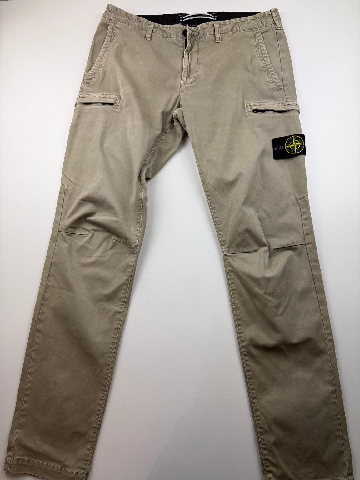 Pantalon cargo Stone Island Type SK – Taille W34 – Beige kaki clair