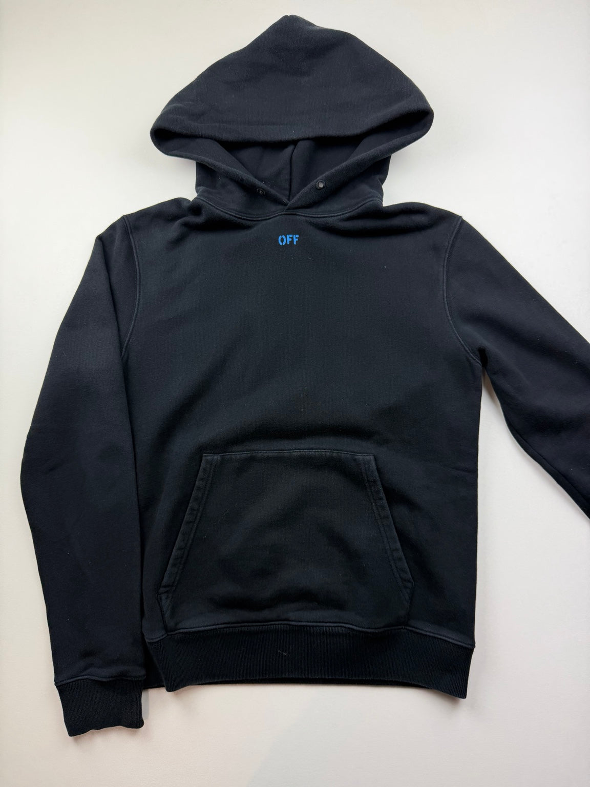 Pull à capuche Off-White Blue Arrows – Taille S – Noir
