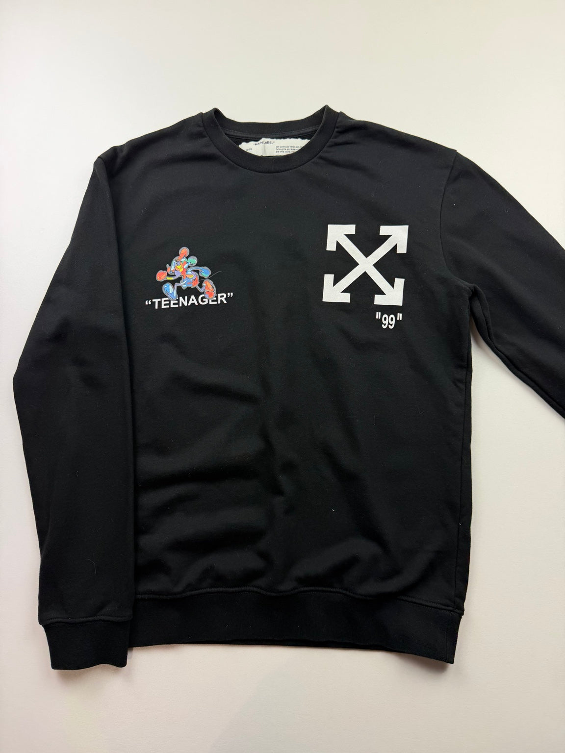 Pull à col rond Off-White Teenager – Taille M – Noir