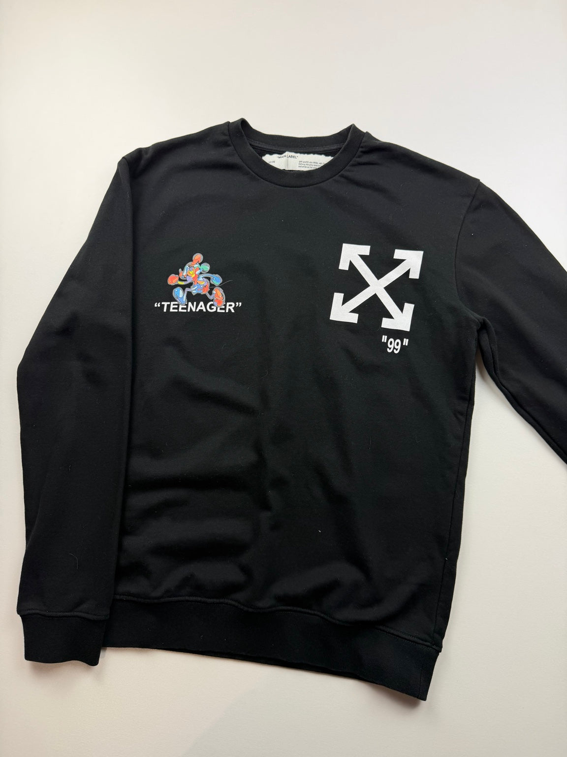 Pull à col rond Off-White Teenager – Taille M – Noir