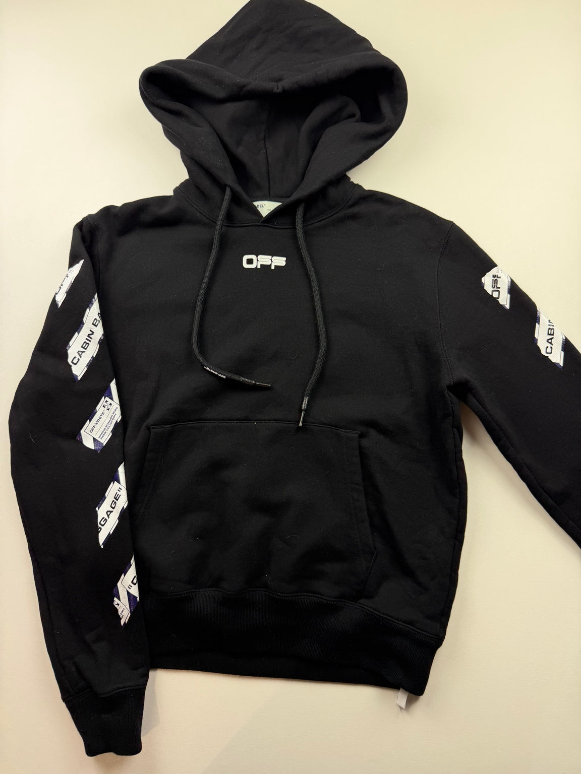 Pull à capuche Off-White Cabin Baggage – Taille S – Noir