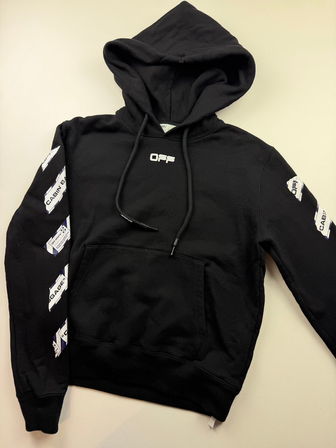 Pull à capuche Off-White Cabin Baggage – Taille S – Noir